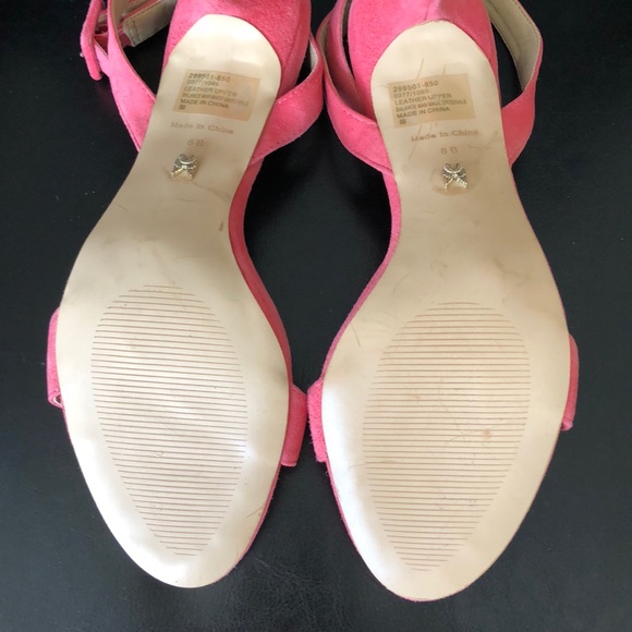 💗NEW💗Pink/Coral Genuine Suede Ankle Wrap Sandals by Victoria’s Secret - Picture 11 of 11